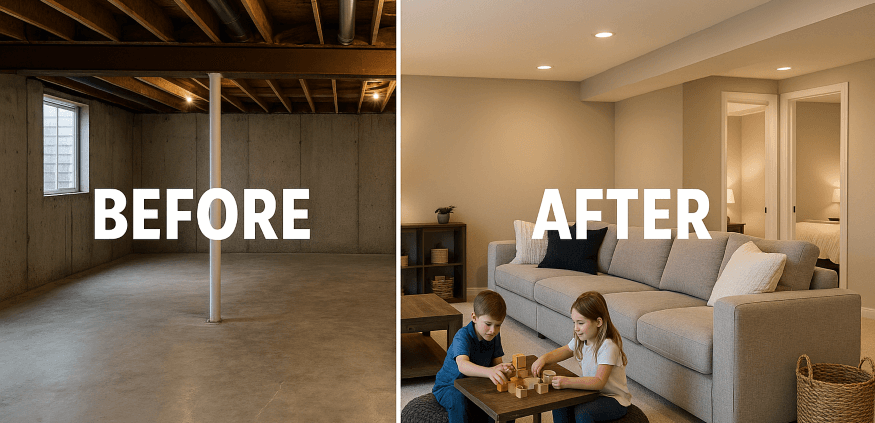 Borowicz Construction basement remodel
