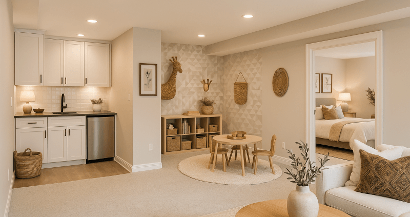 Basement remodel for enjoyment and value