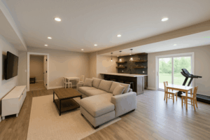 remodeled walkout basement