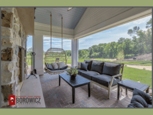 outdoor spaces covered patio with paver flooring