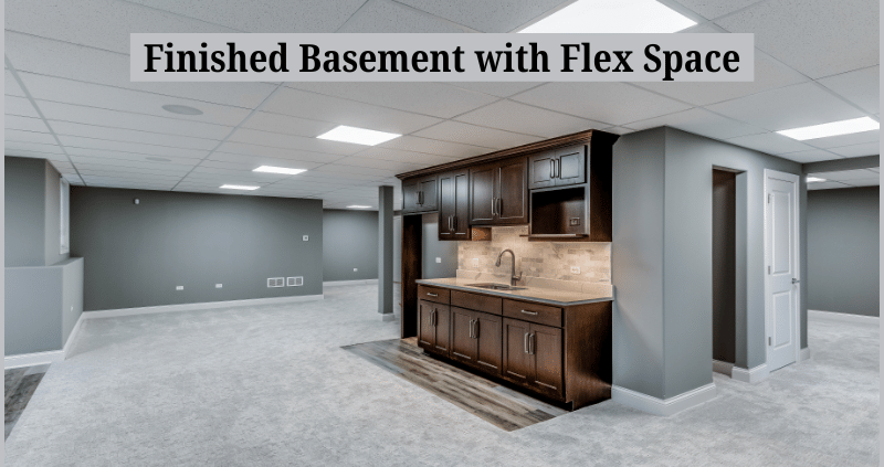Home Remodeling Trends: Finished Basement remodel with Flex Space