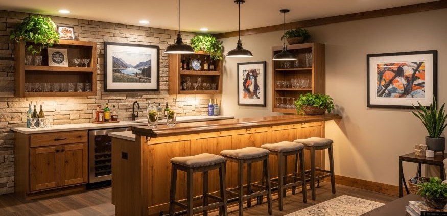 Basement Bar remodel- Borowicz Construction