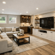 Basement remodel ideas with family room